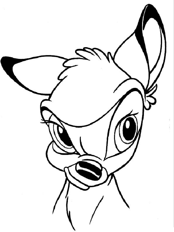 Coloriage et dessins gratuits Bambi en colère à imprimer