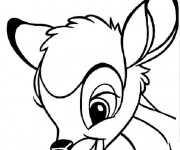 Coloriage Bambi facile