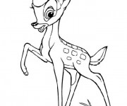 Coloriage et dessins gratuit Bambi sourit à imprimer