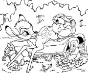 Coloriage Bluebelle, Panpan, Miss Bunny et Bambi