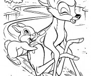 Coloriage Les aventures de Bambi et Panpan