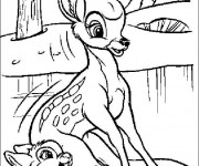 Coloriage Les bêtises de Bambi et Panpan