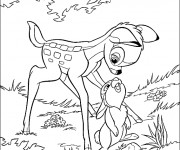 Coloriage Lesmeilleurs amis Bambi et Panpan