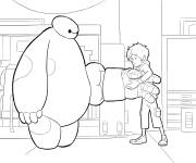 Coloriage Aventures de Baymax et Hiro