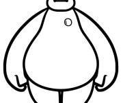 Coloriage et dessins gratuit Baymax adorable en vecteur à imprimer
