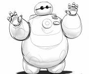 Coloriage Baymax aimable du film de Disney