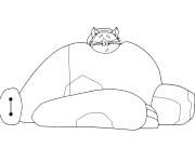 Coloriage Baymax and Mochi de Disney