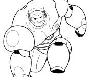 Coloriage Baymax au mode de combat