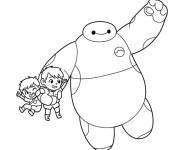 Coloriage Baymax avec des enfants