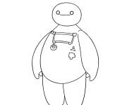 Coloriage Baymax avec fournitures m&eacute;dicales