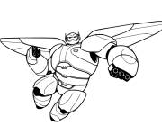 Coloriage Baymax blind&eacute; en action