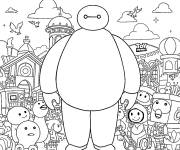 Coloriage Baymax dans le mondes des jouets