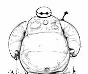 Coloriage Baymax dessin&eacute; &agrave; la main