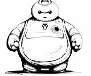 Coloriage Baymax dessin&eacute; au stylo