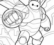 Coloriage Baymax en col&egrave;re