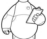 Coloriage Baymax en mode infirmier