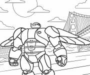 Coloriage Baymax en super armure
