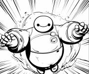 Coloriage Baymax en toute vitesse
