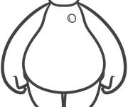 Coloriage et dessins gratuit Baymax facile de Big Hero à imprimer
