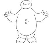 Coloriage Baymax offre de l'aide