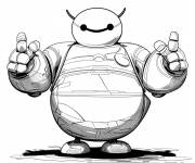 Coloriage Baymax pointe