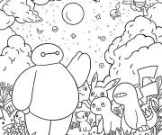 Coloriage Baymax, Pok&eacute;mon et les autres personnages de cartoon