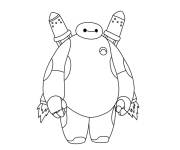 Coloriage Baymax pret &agrave; voler