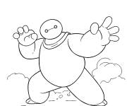 Coloriage Baymax qui danse en plein air