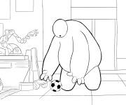 Coloriage Baymax s'amuse dans le lab