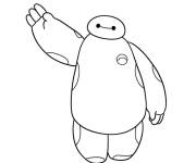 Coloriage Baymax sans motifs