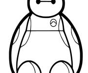 Coloriage et dessins gratuit Baymax se repose à imprimer