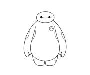 Coloriage et dessins gratuit Baymax simple pour maternelle à imprimer