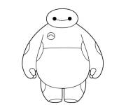 Coloriage et dessins gratuit Baymax souriant à imprimer
