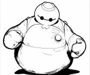 Coloriage Baymax triste
