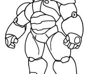 Coloriage Baymax trop fort