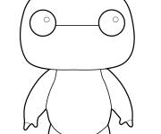 Coloriage et dessins gratuit B&eacute;b&eacute; Baymax à imprimer