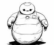 Coloriage Caricature de Baymax