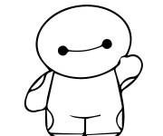 Coloriage et dessins gratuit Chibi Baymax à imprimer