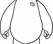 Coloriage Contour facile de Baymax