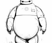 Coloriage Gros robot Baymax