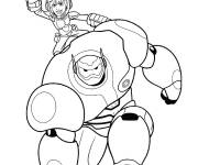Coloriage Hiro and Baymax de Big Hero 6