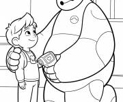 Coloriage Hiro et Baymax de cartoon