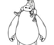 Coloriage Hiro sur les &eacute;paules de Baymax