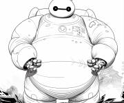 Coloriage Illustration du gros Baymax