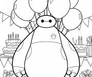 Coloriage L'anniversaire de Baymax