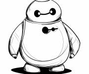 Coloriage Petit Baymax amical