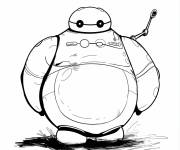 Coloriage Portrait de Baymax