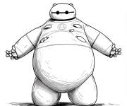 Coloriage Portrait de R&eacute;sum&eacute; Baymax