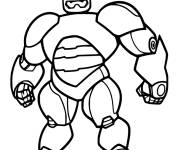 Coloriage Portrait du robot Baymax puissant