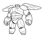 Coloriage Robot Baymax avec ailes